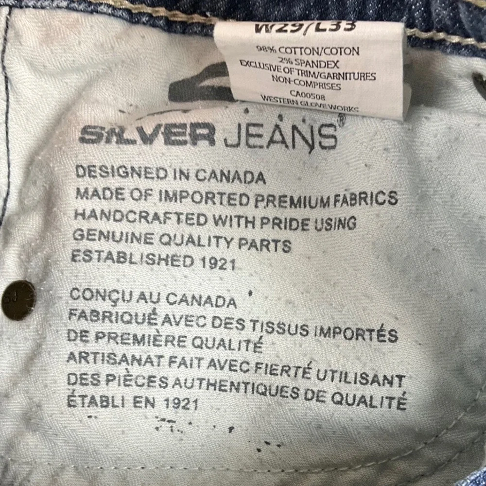 Silver‎ Jeans Pioneer Womens W29 L33 (fits 30x31) Blue Bootcut Low Rise Denim
